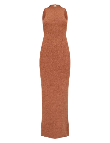 Rochie lunga PRETTYLITTLETHING, maro