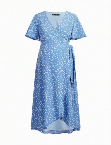 Rochie medie SHEIN Maternity, albastru