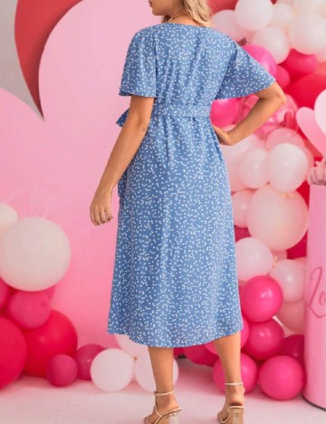 Rochie medie SHEIN Maternity, albastru