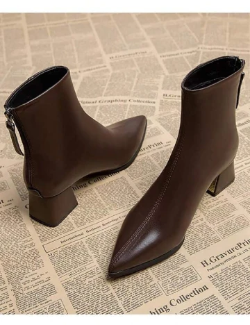 Botine SHEIN, maro