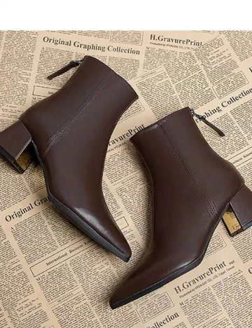 Botine SHEIN, maro