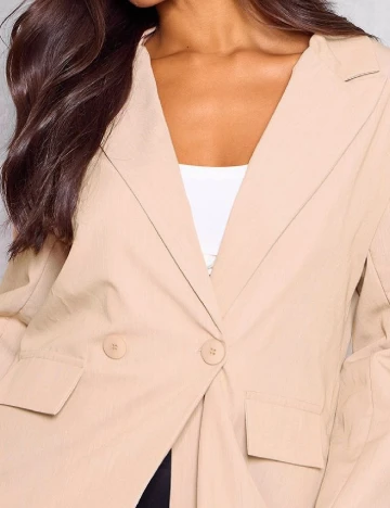 Sacou Oversize PRETTYLITTLETHING, crem Crem