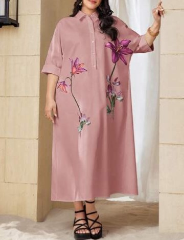 
						Rochie lunga SHEIN CURVE, roz