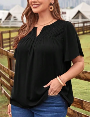 Bluza Emery Rose Curve, negru