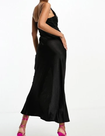Rochie medie Parallel Lines, negru Negru