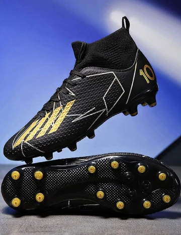 Ghete de fotbal Shein Kids, negru