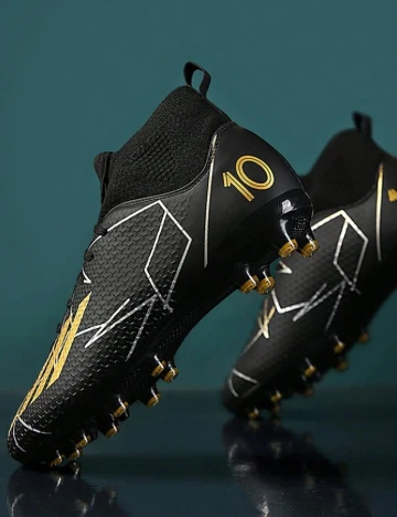 Ghete de fotbal Shein Kids, negru