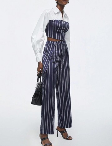 Pantaloni SHEIN, bleumarin