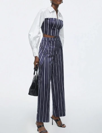 Pantaloni SHEIN, bleumarin