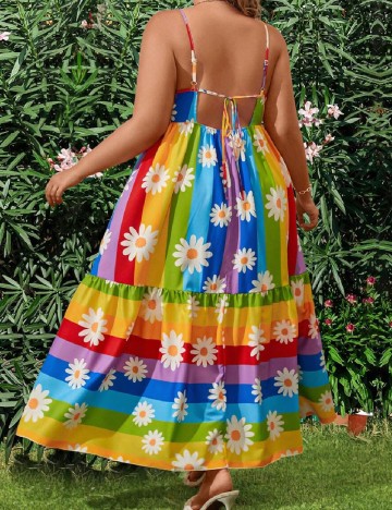 Rochie lunga SHEIN CURVE, mix culori