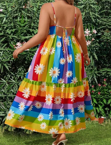 Rochie lunga SHEIN CURVE, mix culori