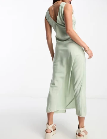 Rochie lunga Reclaimed Vintage, verde