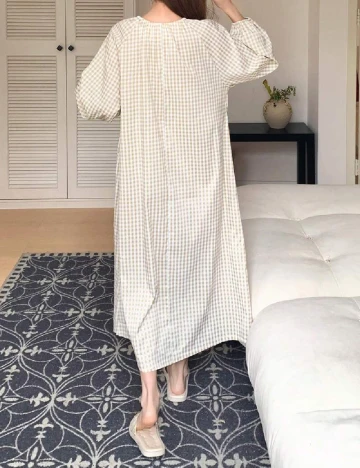 Rochie lunga Dazy, crem