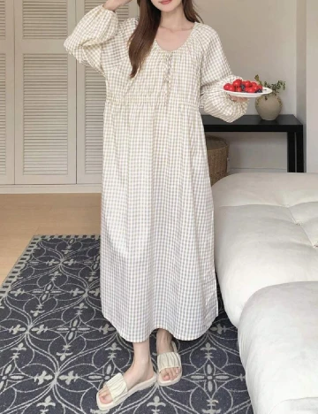 Rochie lunga Dazy, crem