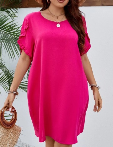 Rochie scurta SHEIN CURVE, roz