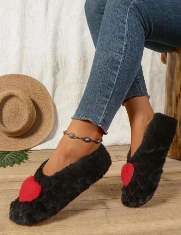 Papuci de Casa SHEIN, negru Negru