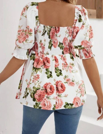 Bluza SHEIN Maternity, alb