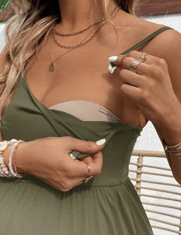 Rochie scurta SHEIN Maternity, verde Verde