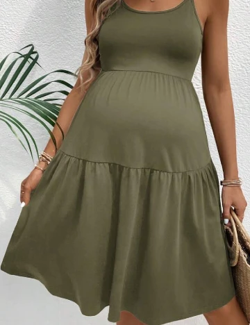 Rochie scurta SHEIN Maternity, verde Verde