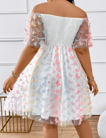 Rochie scurta SHEIN CURVE, alb