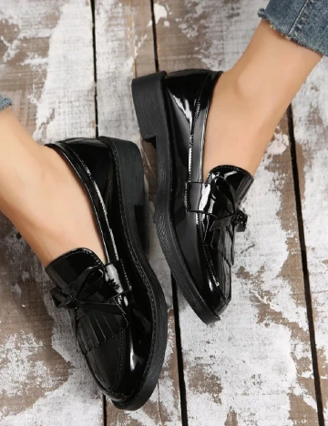 Mocasini SHEIN, negru Negru