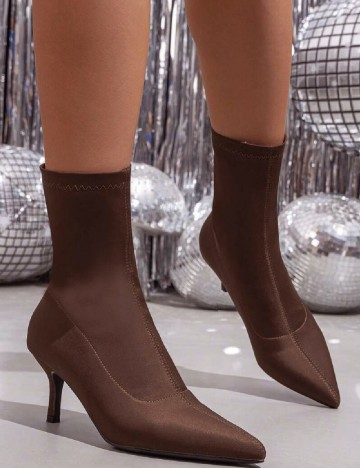 Botine SHEIN, maro