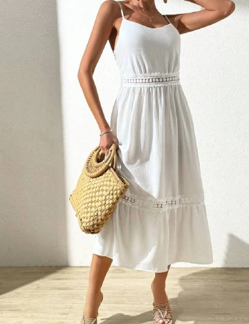 Rochie medie SHEIN, alb