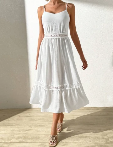 Rochie medie SHEIN, alb