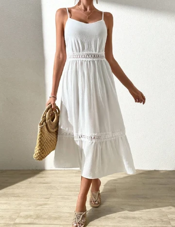 Rochie medie SHEIN, alb