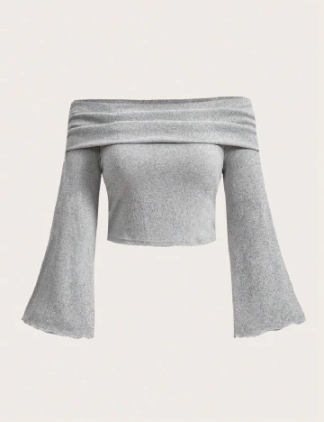 Top SHEIN CURVE, gri