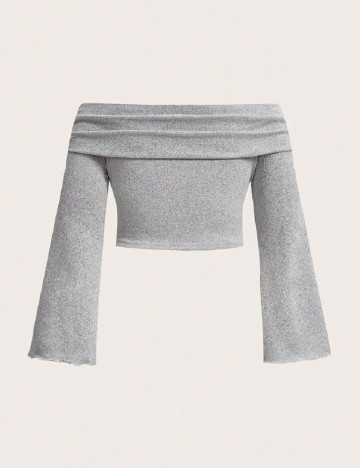 Top SHEIN CURVE, gri