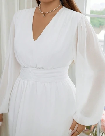 Rochie scurta SHEIN CURVE, alb