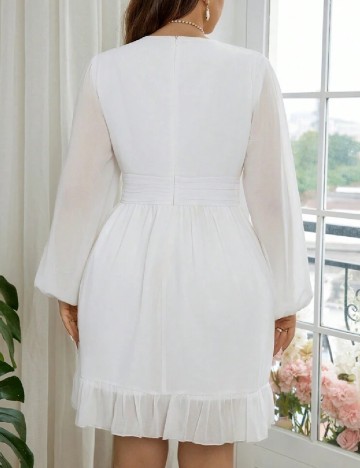 Rochie scurta SHEIN CURVE, alb
