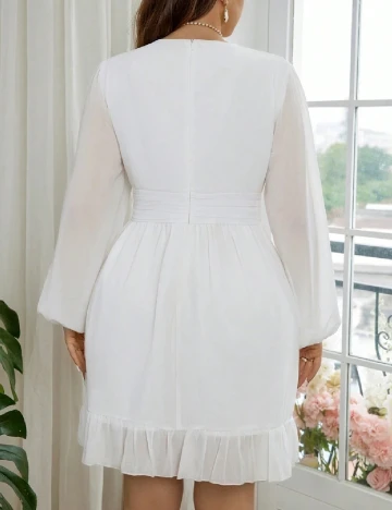 Rochie scurta SHEIN CURVE, alb