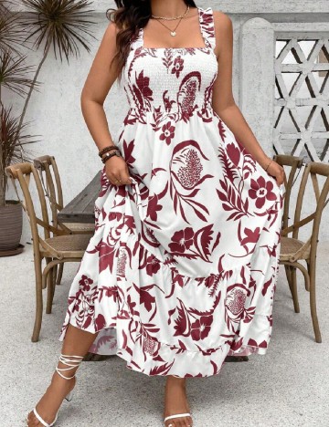 Rochie lunga SHEIN CURVE, alb