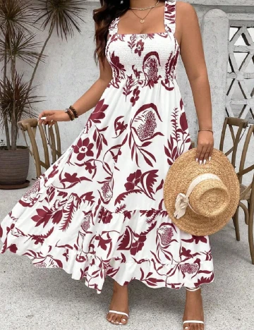 Rochie lunga SHEIN CURVE, alb
