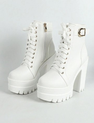 Botine SHEIN, alb