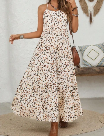 Rochie lunga SHEIN, crem
