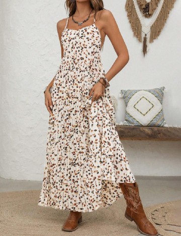 Rochie lunga SHEIN, crem