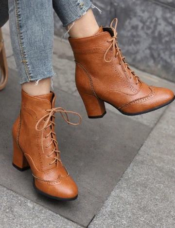 Botine SHEIN, maro