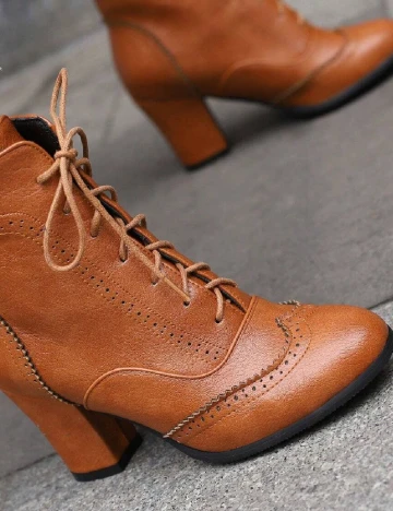 Botine SHEIN, maro