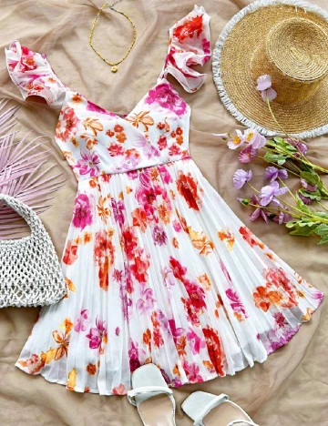 Rochie scurta SHEIN, floral print