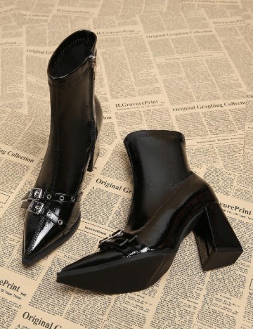 Botine SHEIN, negru