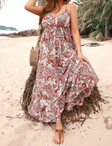 Rochie lunga SHEIN CURVE, mix culori