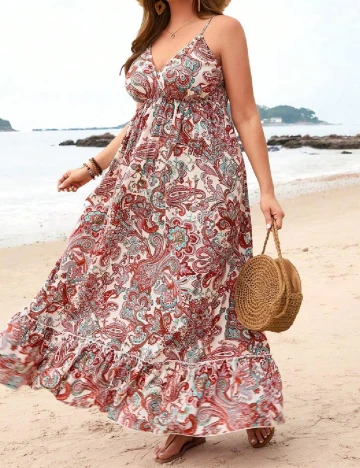 Rochie lunga SHEIN CURVE, mix culori