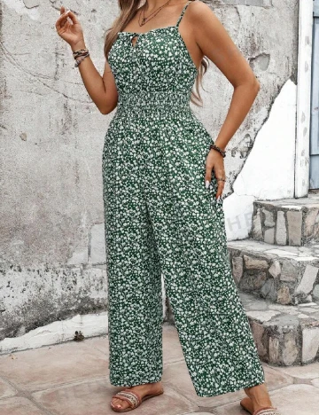 Salopeta SHEIN CURVE, verde Verde