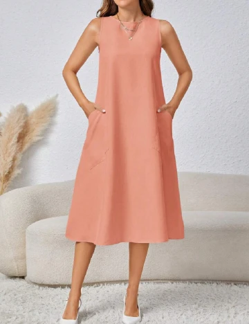 Rochie medie SHEIN, piersica