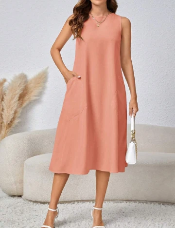Rochie medie SHEIN, piersica