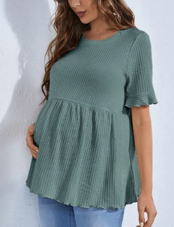Bluza SHEIN Maternity, verde