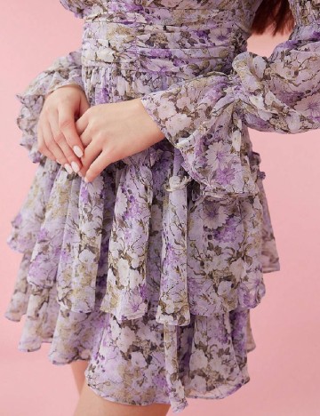 Rochie scurta SHEIN, floral print